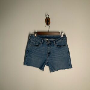 Levi's Blue Jean Shorts with Raw Hem